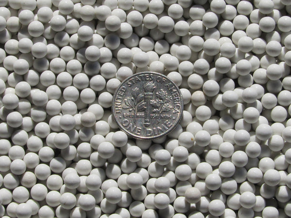 10 Lb. 4 mm Polishing Sphere Ceramic Porcelain Tumbling Media Non-Abrasive - Algrium