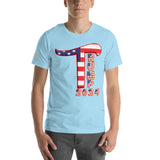 Trump 2024 in Patriotic USA Flag - Men's Bella + Canvas 3001 Unisex t-shirt