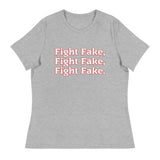 Trump - Fight Fake, Fight Fake, Fight Fake Women's Relaxed T-Shirt