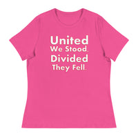 Trump 2024 - United We Stood, Divided They Fell. - Women's Relaxed T-Shirt