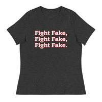 Trump - Fight Fake, Fight Fake, Fight Fake Women's Relaxed T-Shirt