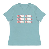 Trump - Fight Fake, Fight Fake, Fight Fake Women's Relaxed T-Shirt