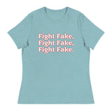 Trump - Fight Fake, Fight Fake, Fight Fake Women's Relaxed T-Shirt