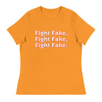 Trump - Fight Fake, Fight Fake, Fight Fake Women's Relaxed T-Shirt