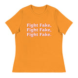 Trump - Fight Fake, Fight Fake, Fight Fake Women's Relaxed T-Shirt