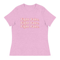 Trump - Fight Fake, Fight Fake, Fight Fake Women's Relaxed T-Shirt