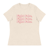 Trump - Fight Fake, Fight Fake, Fight Fake Women's Relaxed T-Shirt