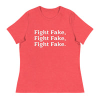 Trump - Fight Fake, Fight Fake, Fight Fake Women's Relaxed T-Shirt