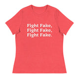 Trump - Fight Fake, Fight Fake, Fight Fake Women's Relaxed T-Shirt