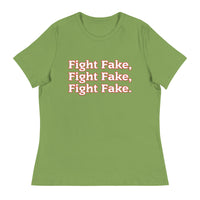 Trump - Fight Fake, Fight Fake, Fight Fake Women's Relaxed T-Shirt