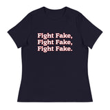 Trump - Fight Fake, Fight Fake, Fight Fake Women's Relaxed T-Shirt