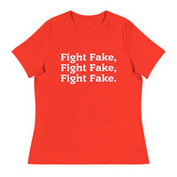 Trump - Fight Fake, Fight Fake, Fight Fake Women's Relaxed T-Shirt