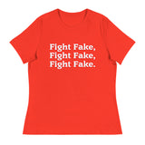 Trump - Fight Fake, Fight Fake, Fight Fake Women's Relaxed T-Shirt