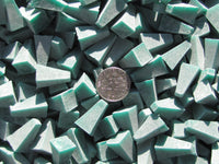 10 Lb. 3/8" X 5/8" Pyramid Plastic Tumbling Tumbler Tumble Dark Green Media (X) General Purpose - Algrium